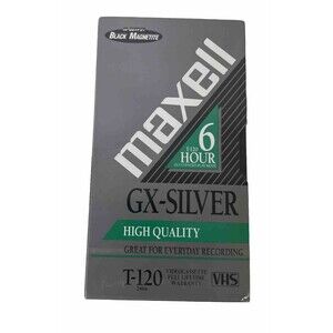 Maxell GX-Silver Black Magnetite T-120 VHS Video Tape  Factory Sealed